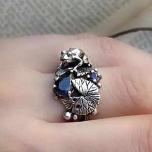 Frog & Lilly Pad Silver Ring!